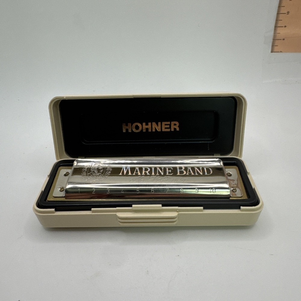 VTG M Honer Marine Band Harmonica In Plastic Case No 1896 Germany - NOS
